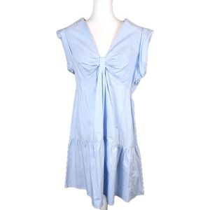 Steve Madden Dress Womens XL Light Blue Cotton Tiered Flowy Casual Beach Resort